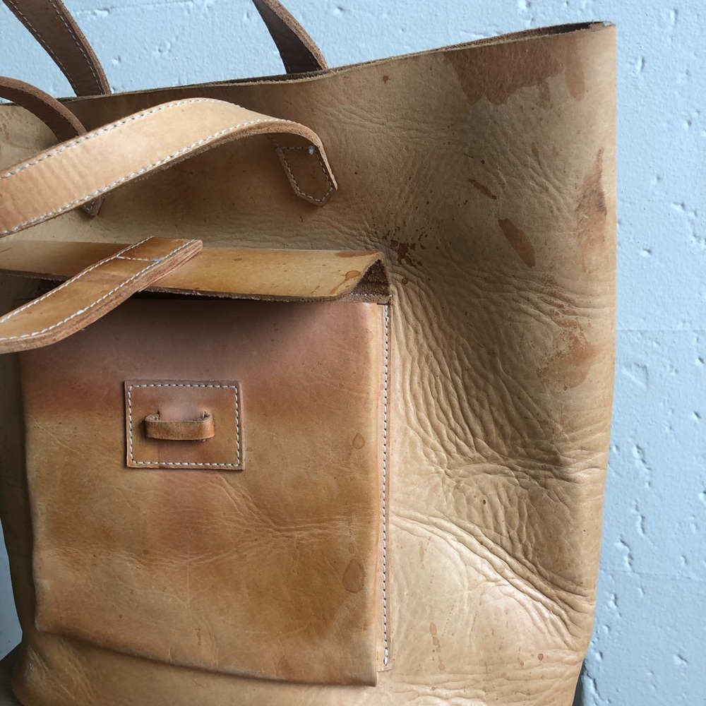 American Apparel Tan Tote Bag - Picture 3 of 4